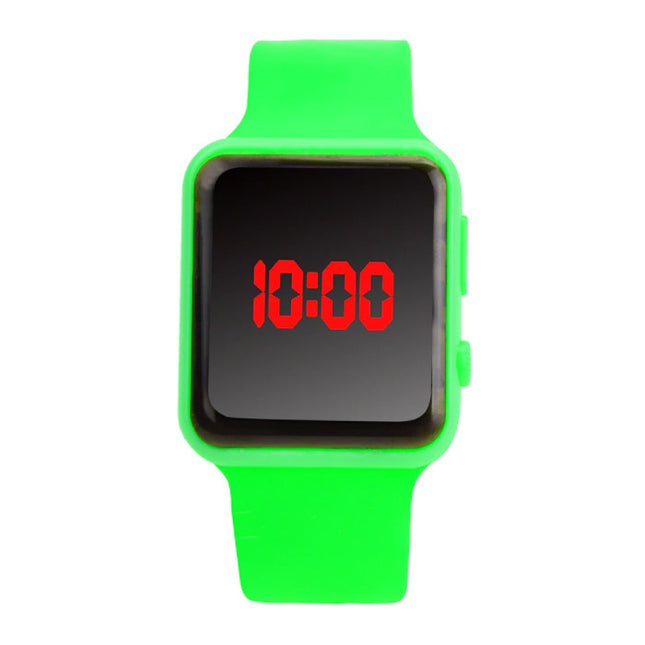 Digitaal Horloge Polsband - Silicoon Bandje LED Scherm Sport Fitness - Groen