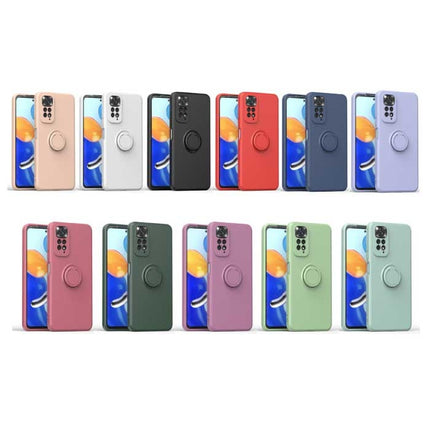 Xiaomi Mi 12X Hoesje met Ring Kickstand en Magneet - Schokbestendig Cover Case Rood