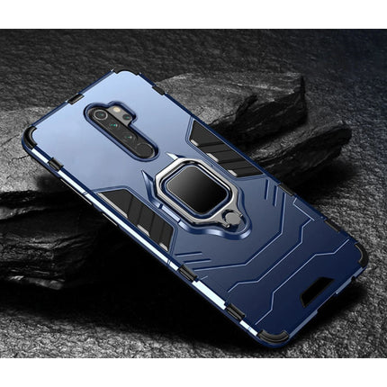 Xiaomi Redmi 7A Hoesje  - Magnetisch Shockproof Case Cover Cas TPU Blauw + Kickstand