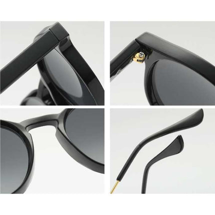 Retro Ronde Zonnebril - Gepolariseerd Driving Shades Vintage Grijs