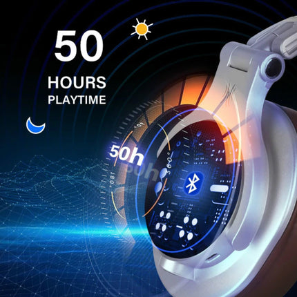 Fusion A70 Studio Bluetooth Koptelefoon met 6.35mm en 3.5mm AUX Aansluiting - Headset met Microfoon DJ Headphones Zilver