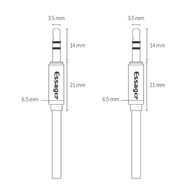 AUX Kabel 3.5mm Gevlochten Nylon Audio Jack - 3 Meter