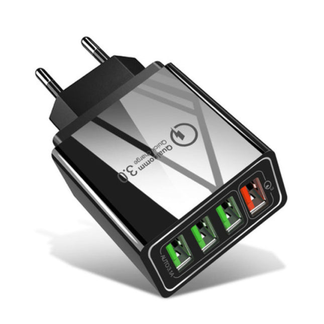 Qualcomm Quick Charge 3.0 Quad 4x Port USB Muur Oplader Wallcharger AC Thuislader Stekkerlader Adapter