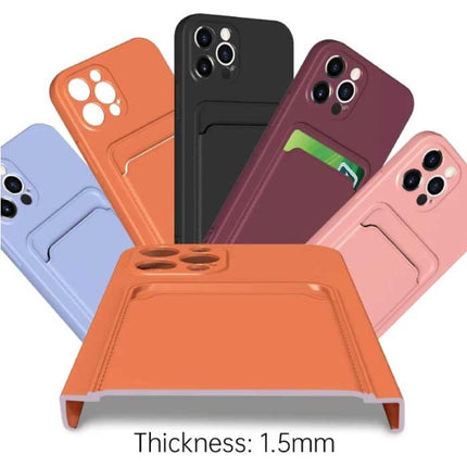 iPhone 13 Pro Kaarthouder Hoesje - Wallet Card Slot Cover Donkerroze