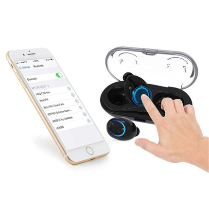 Q18 Draadloze Oordopjes - TWS Oortjes True Touch Control Oortjes Oordopjes Bluetooth 4.2 Wireless Buds Earphones Oortelefoon Zwart