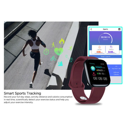 Crystal 3 Smartwatch Smartband Smartphone Fitness Sport Activity Tracker Horloge IPS iOS Android iPhone Samsung Huawei Rood