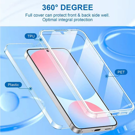 Samsung Galaxy A15 Full Body 360° Hoesje - Transparant TPU Silicone Case + PET Screenprotector