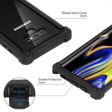 Samsung Galaxy Note 20 Bumper Hoesje 360° Bescherming - Full Body Cover Armor Zwart Rood