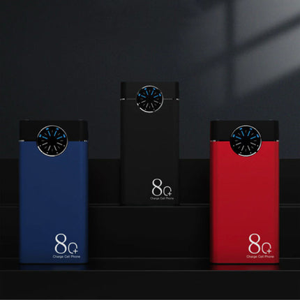 80.000mAh Powerbank met 2 Uitvoer/2 Invoer Poorten - Ingebouwde Zaklamp - Externe Noodaccu Batterij Oplader Charger Blauw