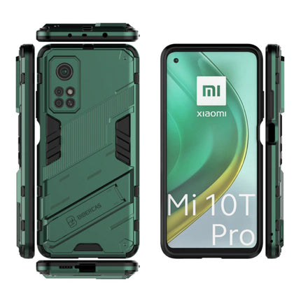 Xiaomi Mi 11 Hoesje met Kickstand - Shockproof Armor Case Cover TPU Groen