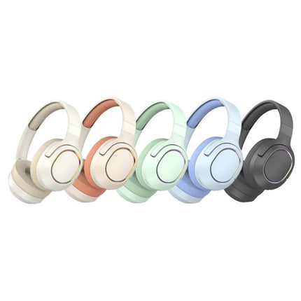Draadloze RGB Koptelefoon met Microfoon - Bluetooth 5.0 Wireless Headset Blauw