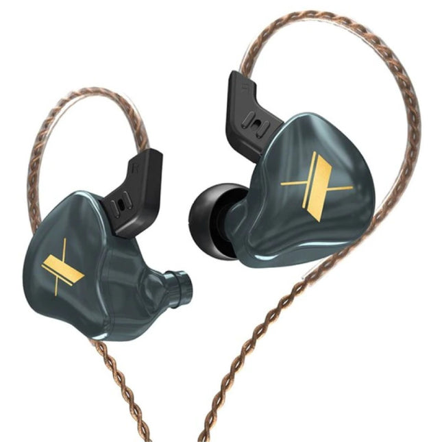 EDX 1DD Oordopjes - 3.5mm AUX Oortjes Noise Control Volumebeheer Wired Earphones Oortelefoon Grijs