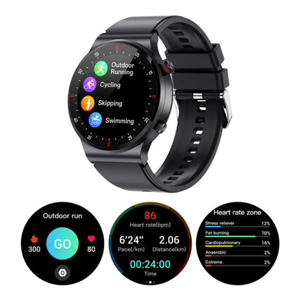 Smartwatch met Hartmonitor en Zuurstofmeter - Sport Health Tracker Horloge - Silicoon Bandje - Zwart
