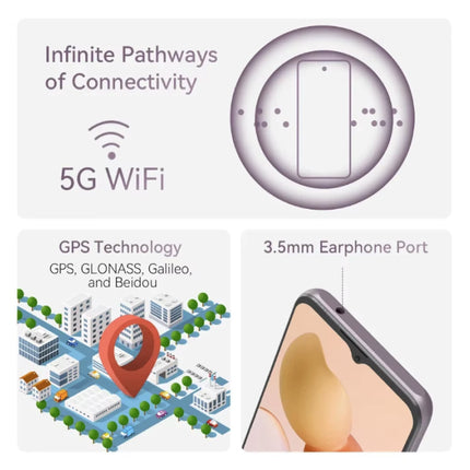 A10 Smartphone - 12 GB RAM - 128 GB Opslag - 48 MP Camera - 5100mAh Batterij - Blauw