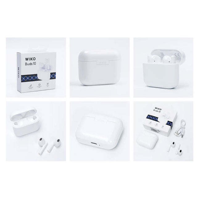 Buds 10 Draadloze Oordopjes - Touch Control Oortjes ENC TWS Bluetooth 5.2 Wit