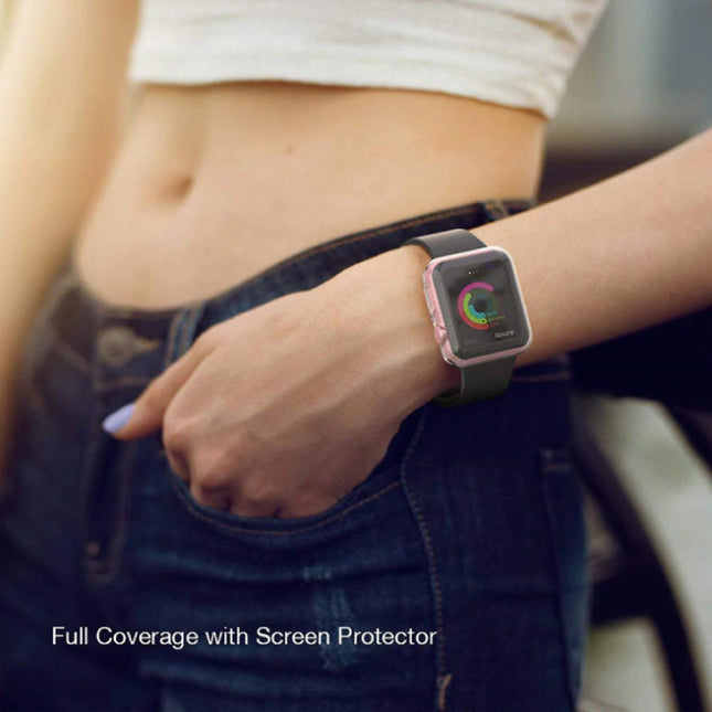 iWatch Series 44mm TPU Hoesje Screen Protector Case Full Cover 