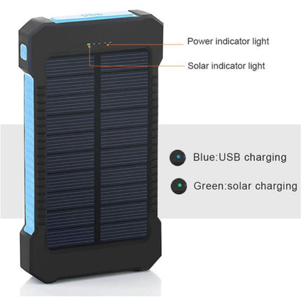  Solar Charger 30.000mAh Externe Powerbank Zonnepaneel Noodaccu Batterij Oplader Zon Oranje
