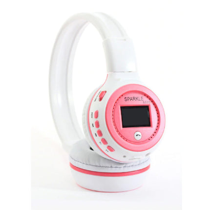 B570 Draadloze Koptelefoon met LED Display en FM Radio - Bluetooth 5.0 Wireless Headphones Stereo Studio Roze