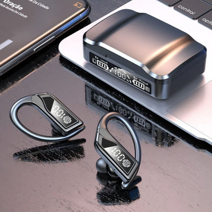 Q8 Draadloze Oortjes met Oorhaak - Bluetooth 5.0 Oordopjes Oortelefoon Zwart