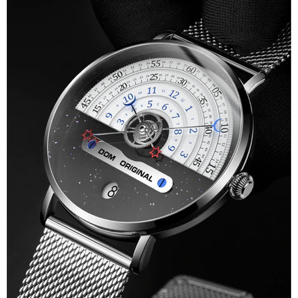 Night and Day Horloge - Anoloog Luxe Uurwerk voor Mannen en Vrouwen - Zwart