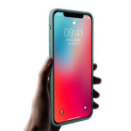 Samsung Galaxy Note 20 Square Silicone Hoesje - Zachte Matte Case Liquid Cover Groen