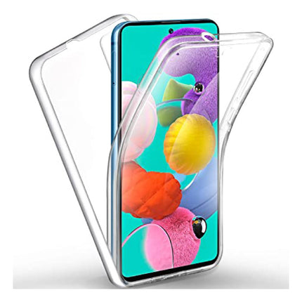 Samsung Galaxy A51 Full Body 360° Hoesje - Volledige Bescherming Transparant TPU Silicone Case + PET Screenprotector
