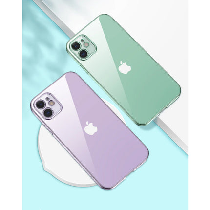 iPhone 7 Plus Hoesje Luxe Frame Bumper - Case Cover Silicone TPU Anti-Shock Paars
