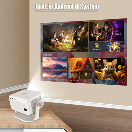 L018 Mini Projector - 650 ANSI Lumen - Screen Mirroring Beamer Home Media Speler - Wit