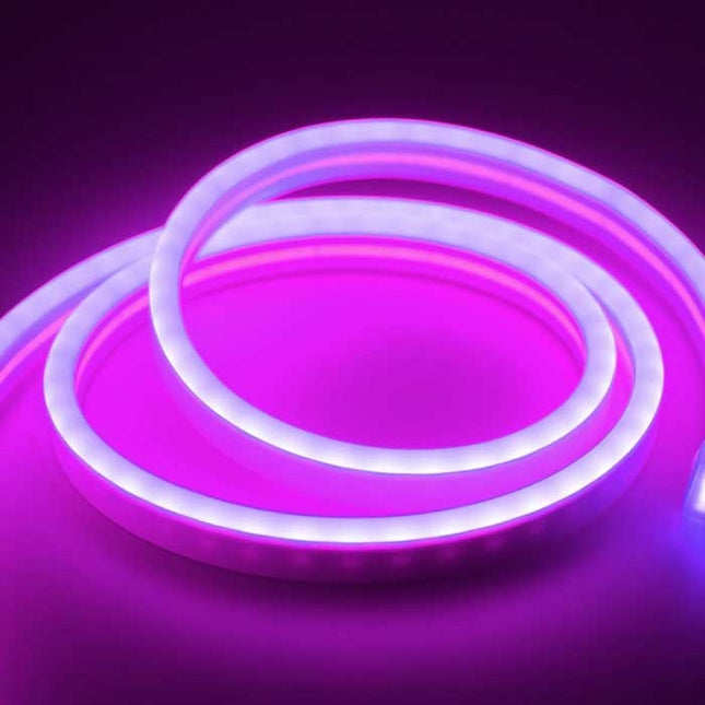 Neon LED Strip 1 Meter - Flexibele Verlichting Tube met Stekker Adapter 12V en Aan/Uit-Schakelaar Waterdicht Paars