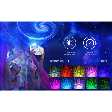 Sterren Projector met Afstandsbediening - Bluetooth Sterrenhemel Muziek Sfeerlamp Tafellamp Wit