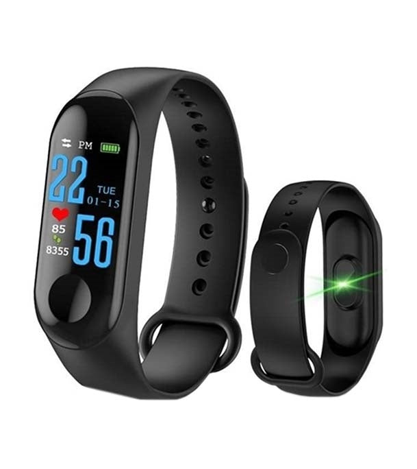 Originele M3 Smartband Fitness Sport Activity Tracker Smartwatch Smartphone Horloge OLED iOS Android iPhone Samsung Huawei Zwart 