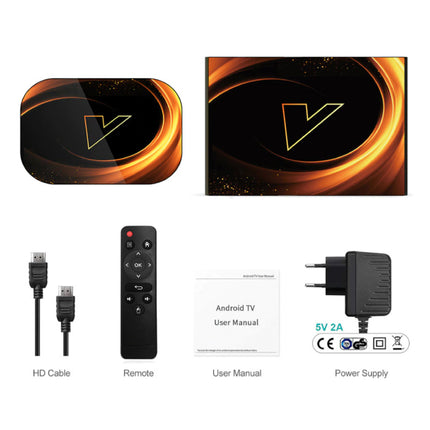 X3 TV Box Mediaspeler Android 9.0 Kodi met Draadloos RGB Toetsenbord - Bluetooth 4.0 - 8K - 4GB RAM - 128GB Opslagruimte