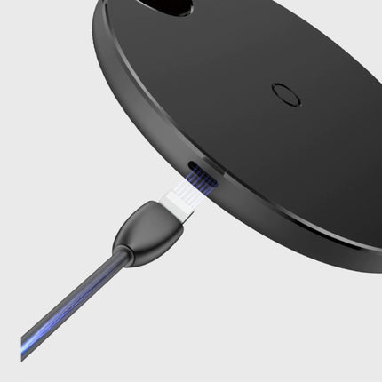 Qi Universele Draadloze Oplader 10W LED Display Wireless Charging Pad Blauw