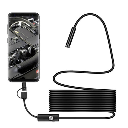 Endoscoop Camera 1 Meter - 7mm Inspectie Semi Flexibel Kabel Snake Borescope