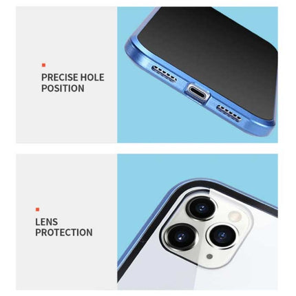 iPhone 11 Pro Magnetisch Privacy Hoesje met Tempered Glass - 360° Full Body Cover Hoesje + Screenprotector Zwart