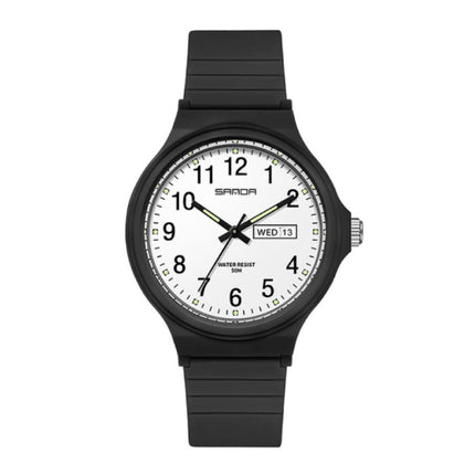 Minimalist Horloge voor Dames - Waterdicht Glow in the Dark Uurwerk Zwart Wit