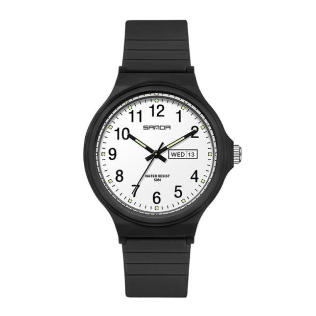 Minimalist Horloge voor Dames - Waterdicht Glow in the Dark Uurwerk Zwart Wit