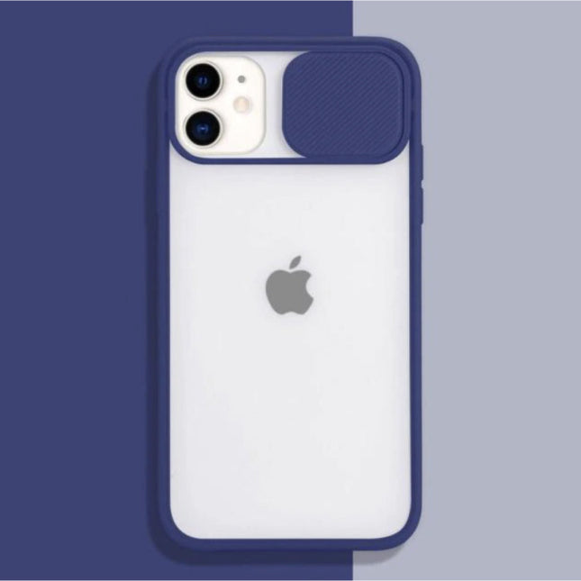 iPhone 13 Camera Bescherming Hoesje - Zachte TPU Transparante Lens Case Cover Donkerblauw