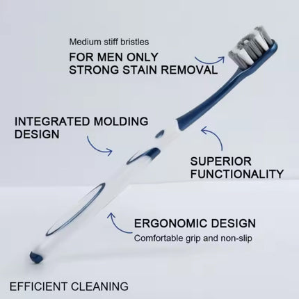 6-Pack Tandenborstel Set voor Volwassenen - Zwart Blauw Groen 