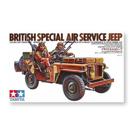 1:35 Special Air Service Jeep Bouwkit - Britse Leger Wagen Plastic Hobby Doe-het-zelf Model 35033