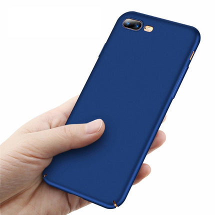 iPhone 7 Plus Ultra Dun Hoesje - Hard Matte Case Cover Blauw