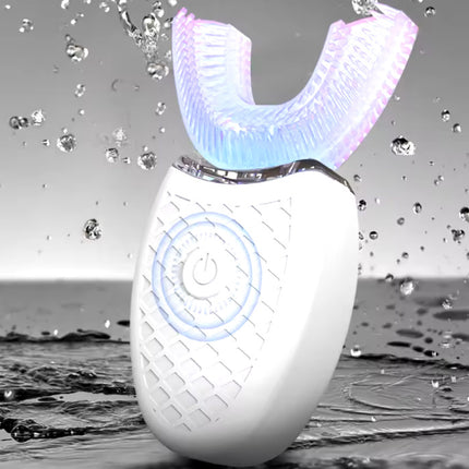 Sonische U-Type Tandenborstel met Extra Kop - Elektrisch 360° Siliconen Kop - Wit