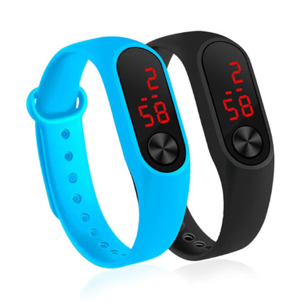 Digitaal Horloge Polsband - Silicoon Bandje LED Scherm Sport Fitness - Oranje