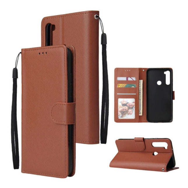 Xiaomi Redmi 8 Leren Flip Case Portefeuille - PU Leer Wallet Cover Cas Hoesje Bruin