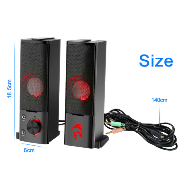Orpheus GS550 Home Stereo Luidspreker Set - 2 in 1 Stereo Speakers Soundbar Luidsprekers Box Zwart