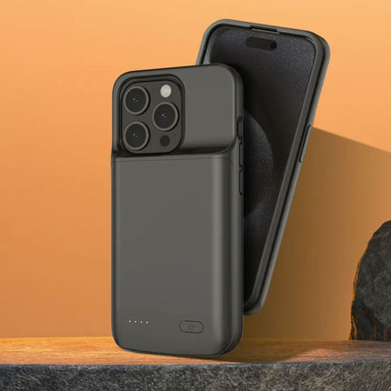 iPhone 15 Powercase 4800mAh - Powerbank Batterij Hoesje Oplader Zwart