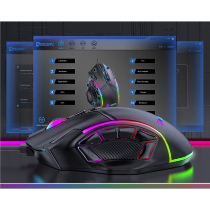 X15 Optische Gaming Muis Bedraad - 12 Knoppen met Macro's - RGB Kleuren - Rechtshandig met DPI Aanpassing tot 12800 DPI - Zwart