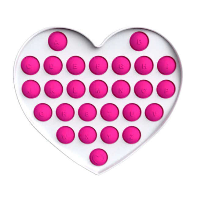 Pop It - Fidget Anti Stress Speelgoed Bubble Toy Siliconen Hartje Roze