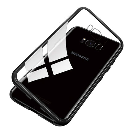 Samsung Galaxy S8 Plus Magnetisch 360° Hoesje met Tempered Glass - Full Body Cover Hoesje + Screenprotector Zwart