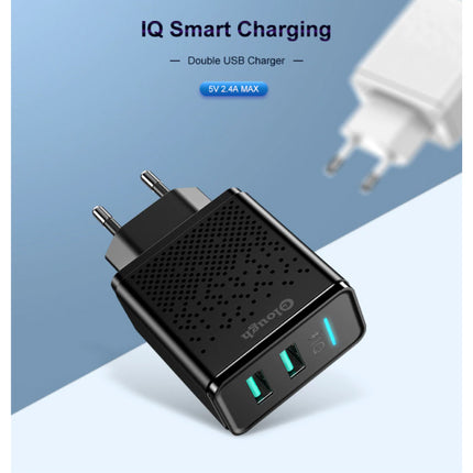 IQ Stekkerlader - 24W AC Thuislader Muur Oplader Adapter Wallcharger  Zwart